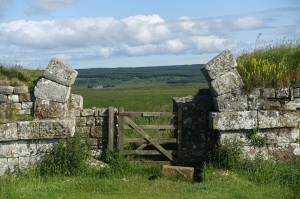 Homestead Milescastle with remnants of Roman arch